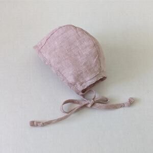 Briar Blush Linen Bonnet 3-6m